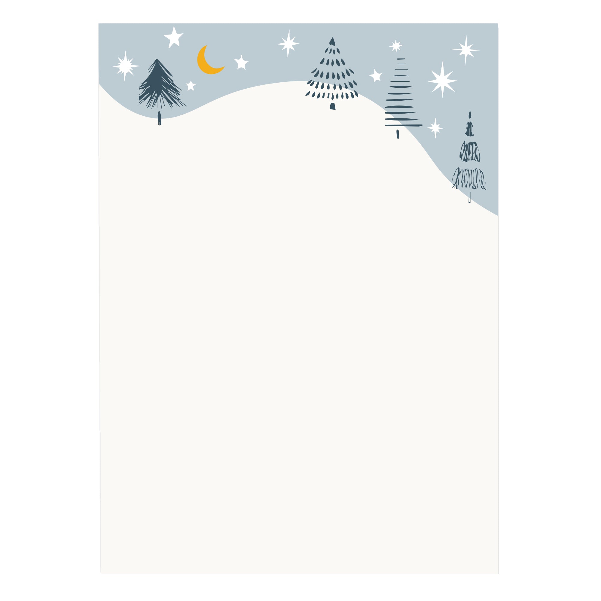 Winter Star Letter Paper - Wove A5 Writing Paper