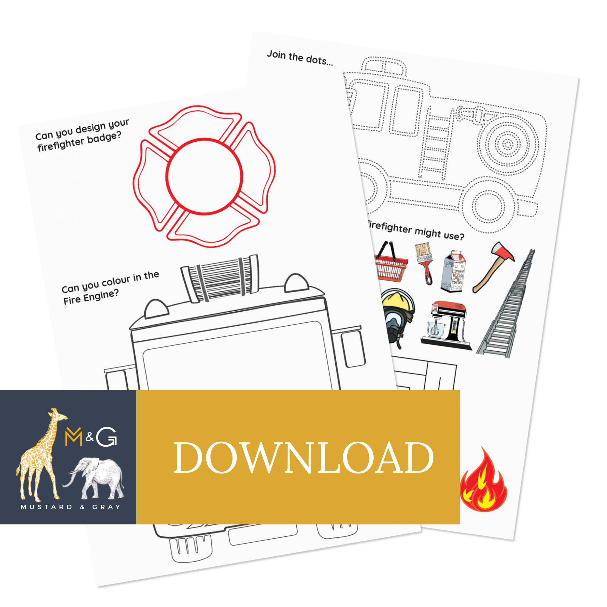 Fire Engine Activity Sheet Download