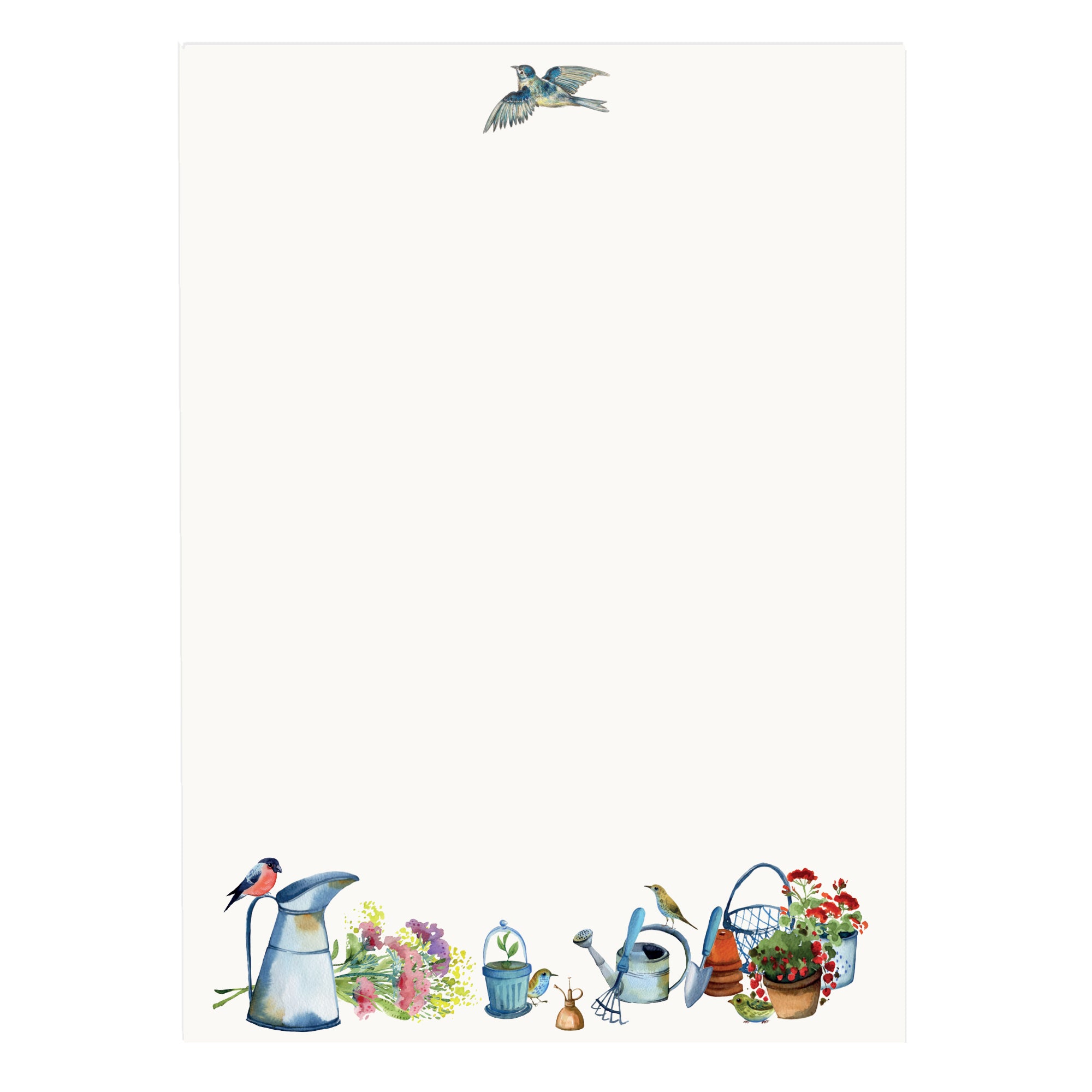 a picture of a white paper with a bird flying over it