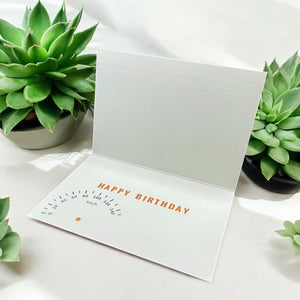 a card with a happy birthday written on it