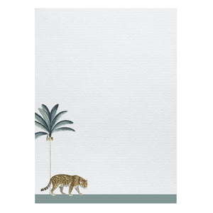 a painting of a tiger and a palm tree