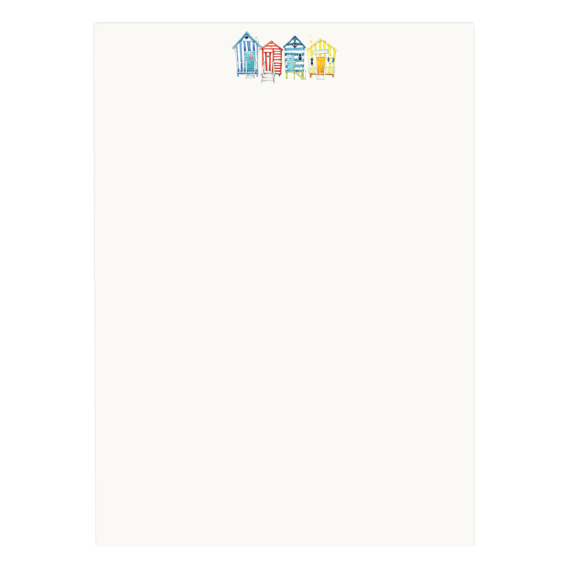 Beach Huts Letter Paper - Wove A5 Writing Paper