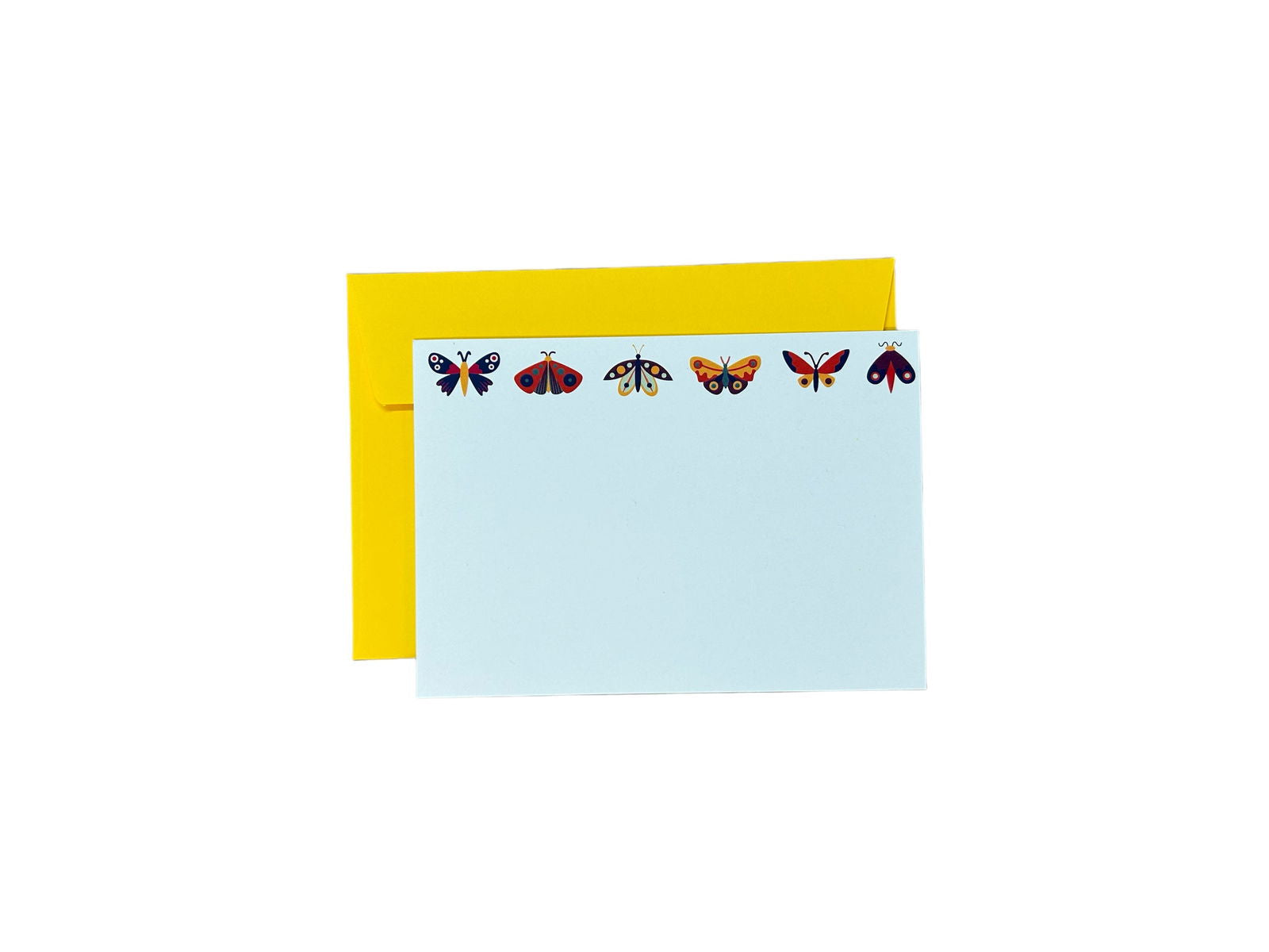 Butterfly Notecard Set - Mustard and Gray Ltd