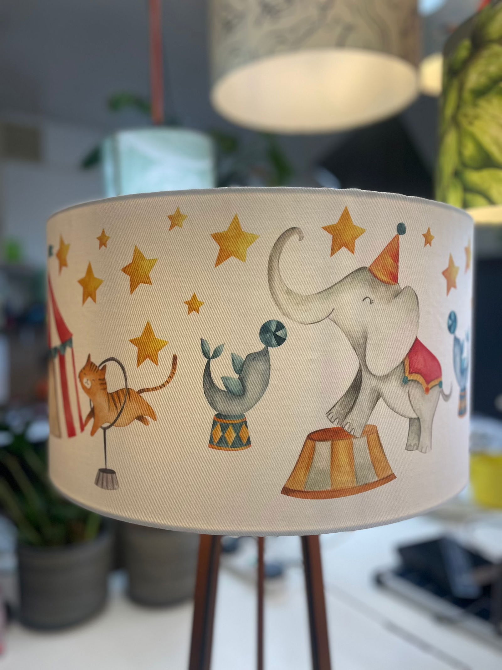 Circus Lamp Shade - Mustard and Gray Ltd