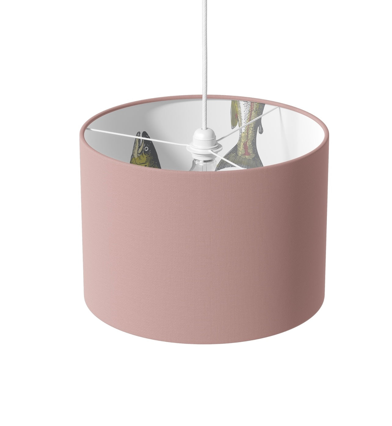 Dusky Pink & Salmon Lamp Shade