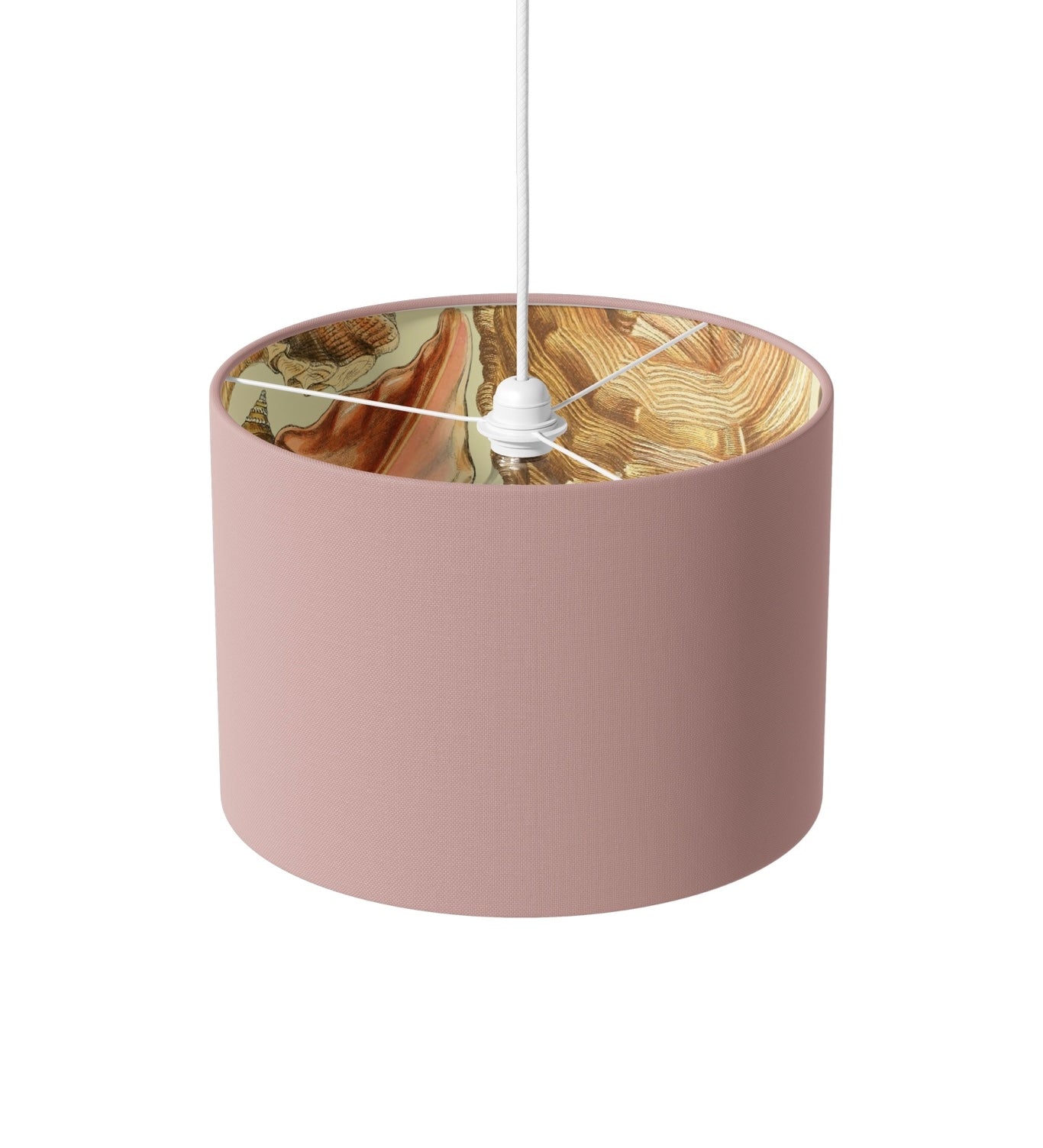 Dusky Pink & Shell Lamp Shade