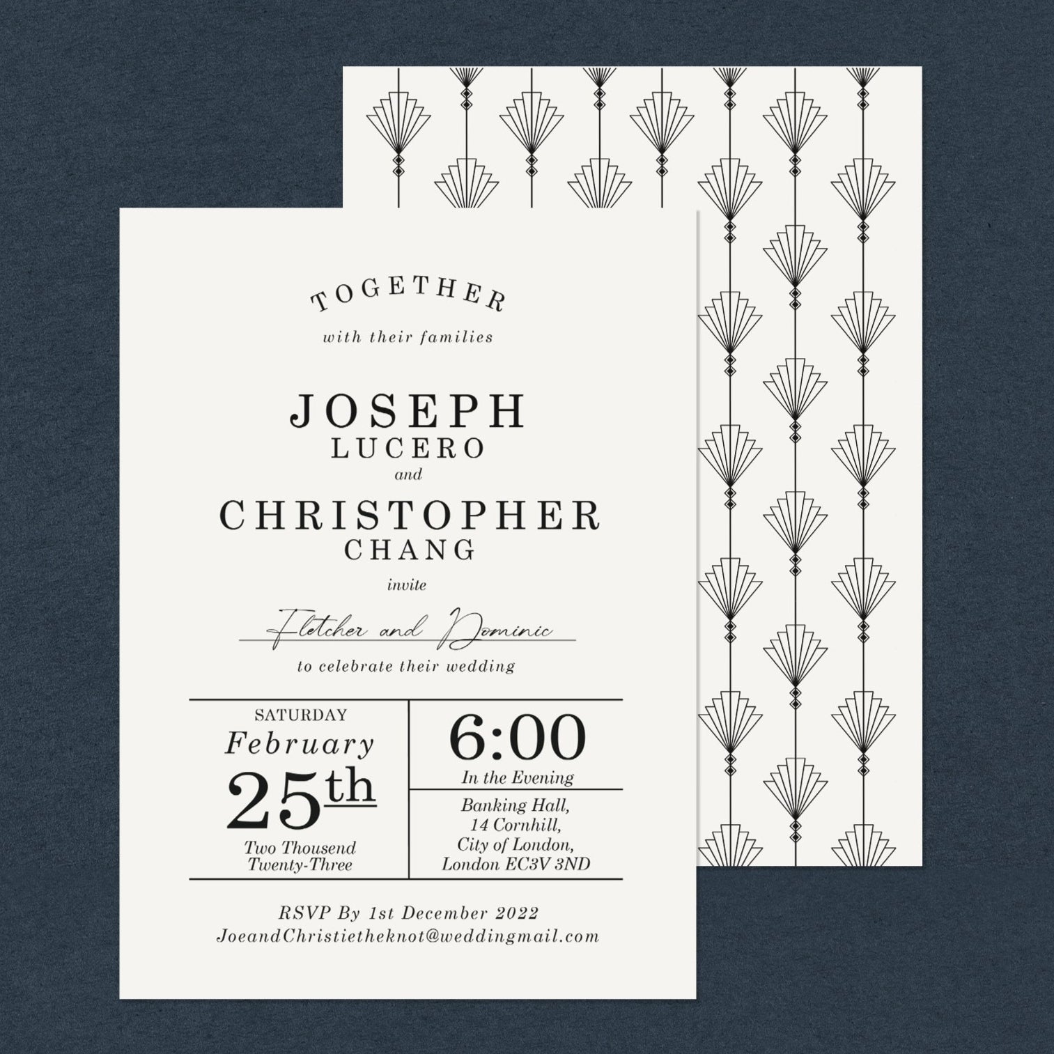 Gatsby Grand Wedding Invitations