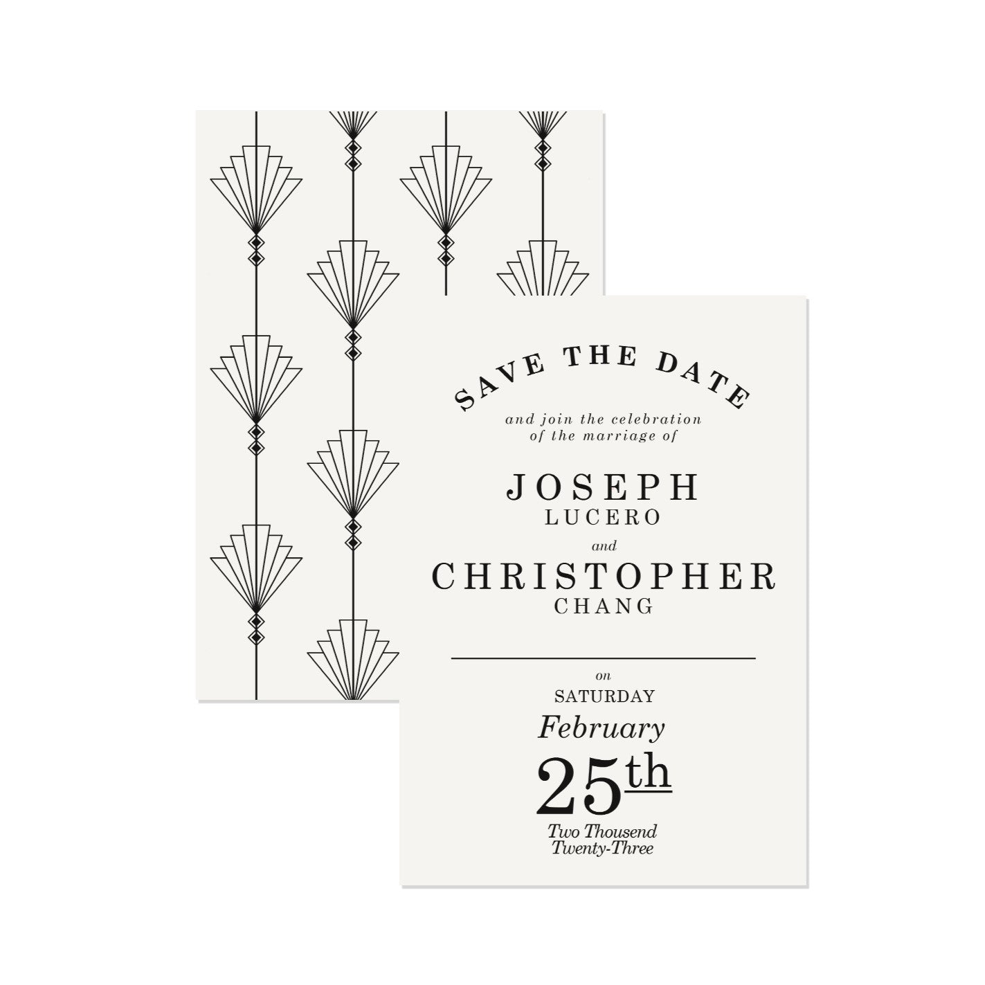 Gatsby Grand Save the Date A6 Cards