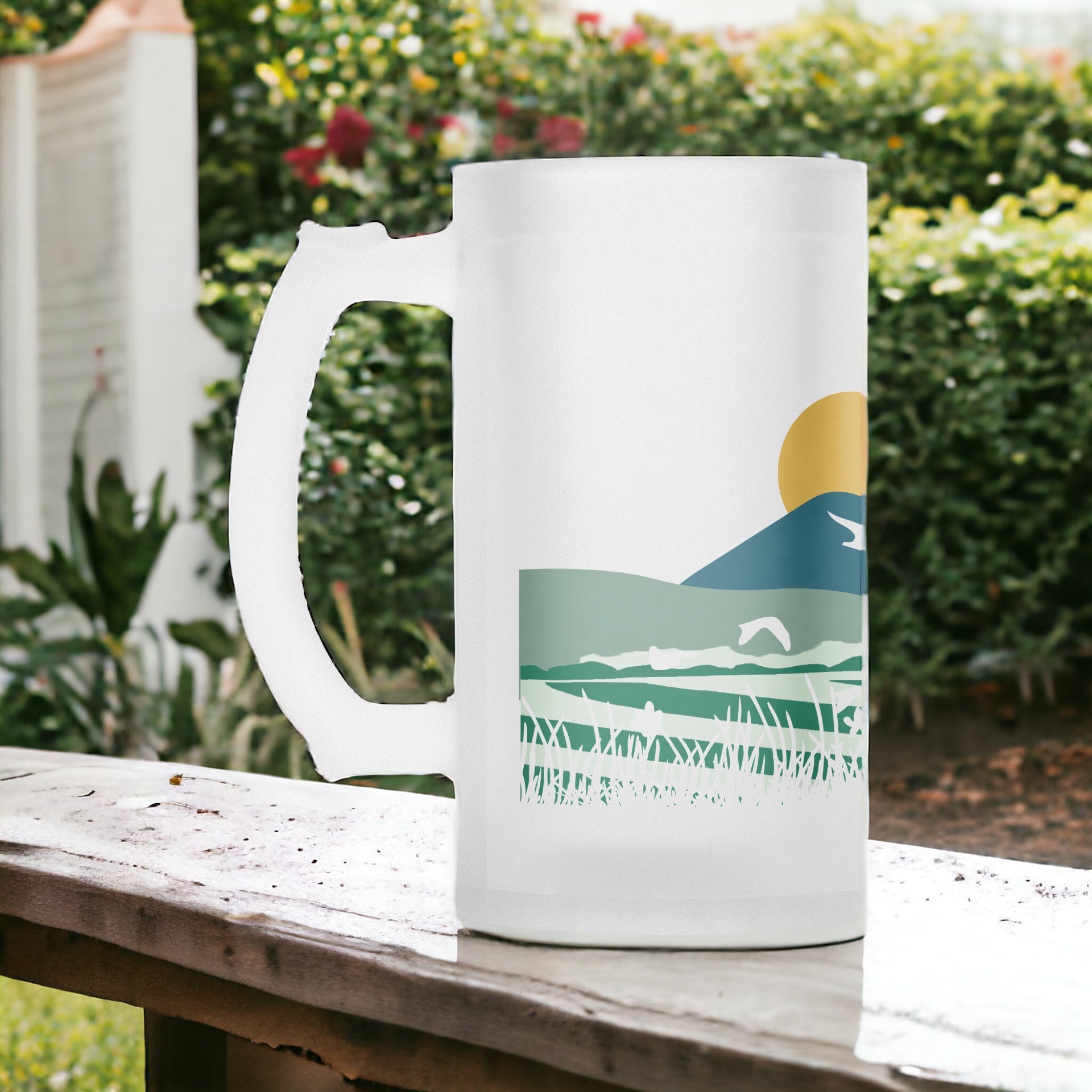 Over the Fields Beer Stein