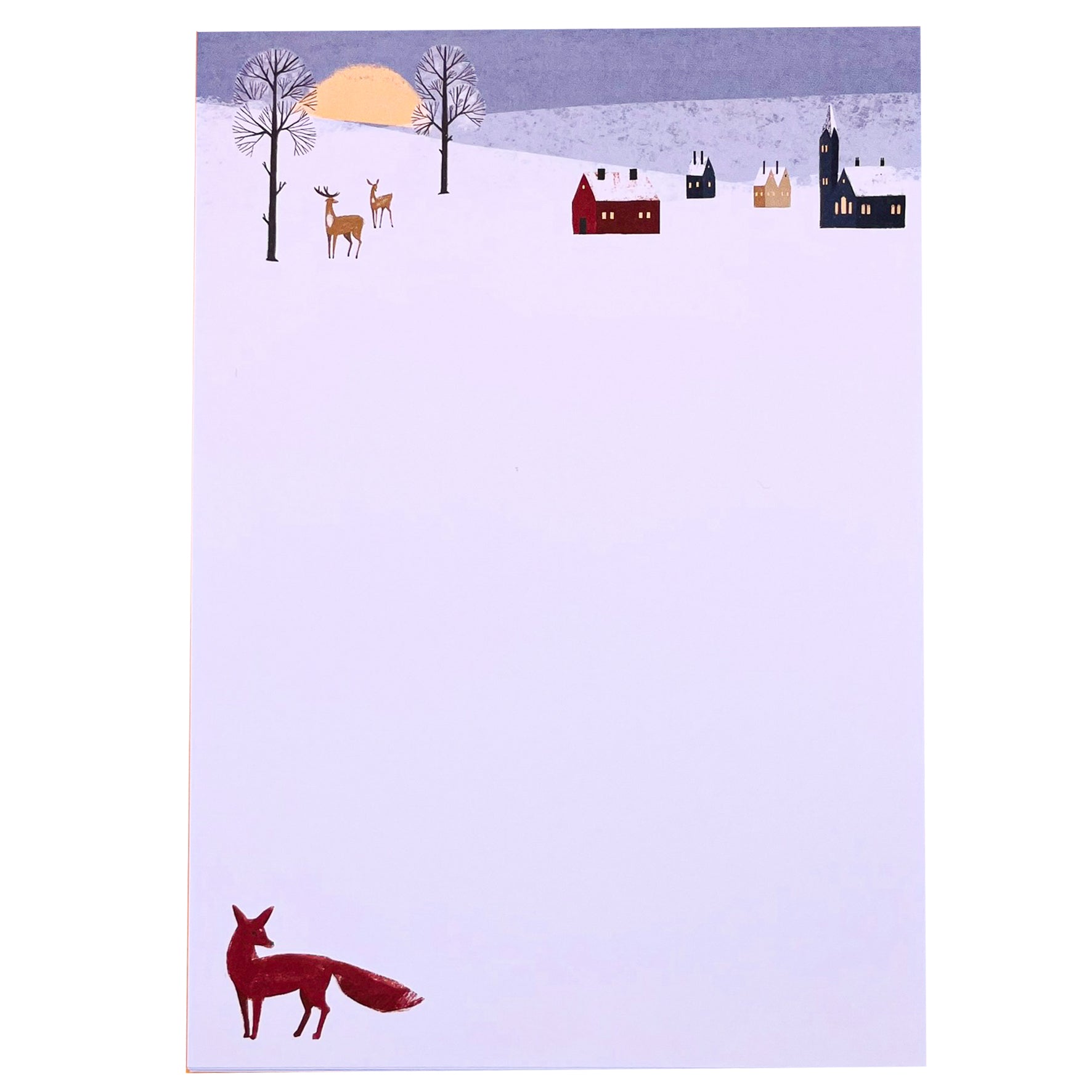 Winter Fox Letter Paper - Wove A5 Writing Paper