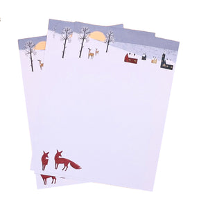 Winter Fox Letter Paper - Wove A5 Writing Paper