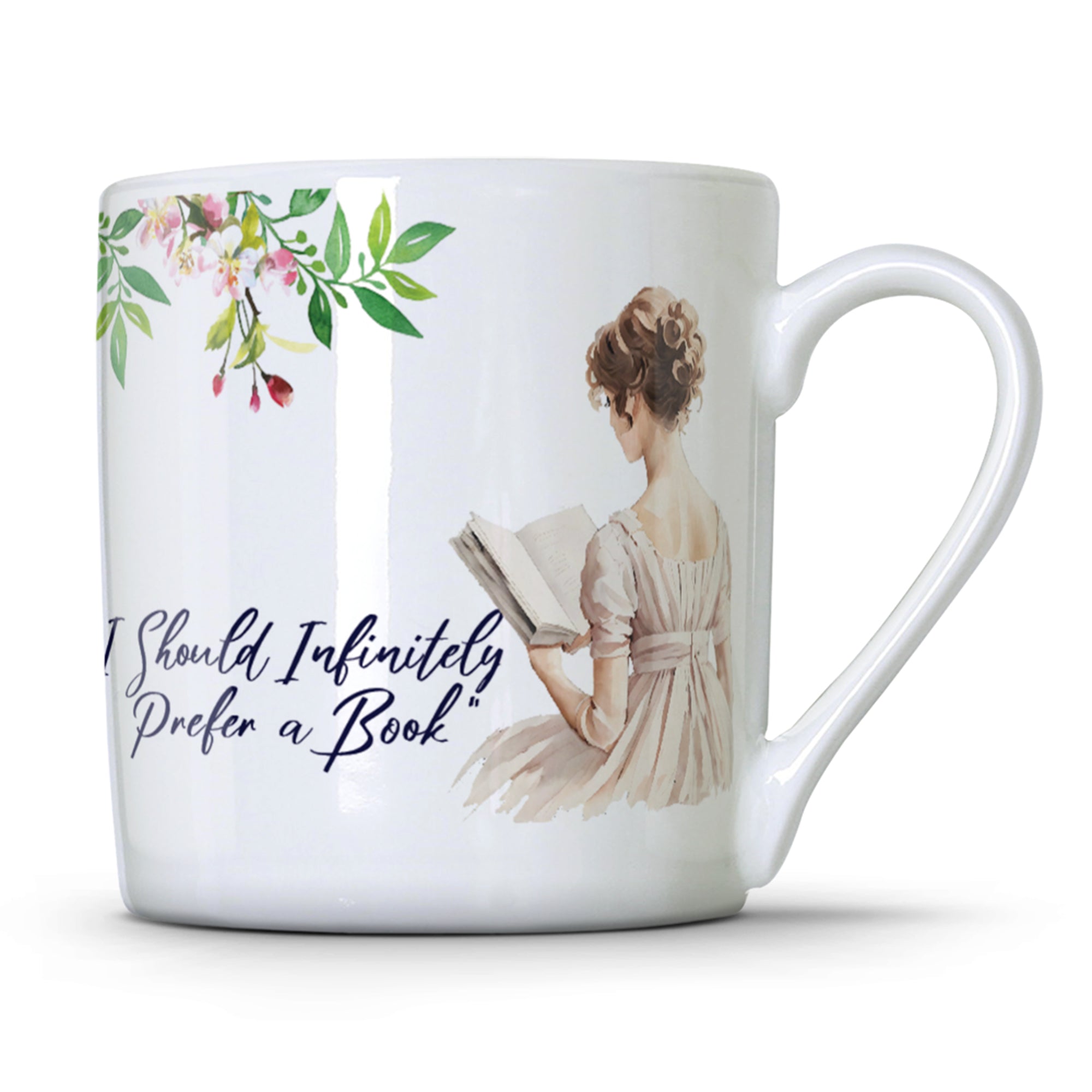 "I should infinitely prefer a book" Pride & Prejudice Mug (Jane Austen Mug)