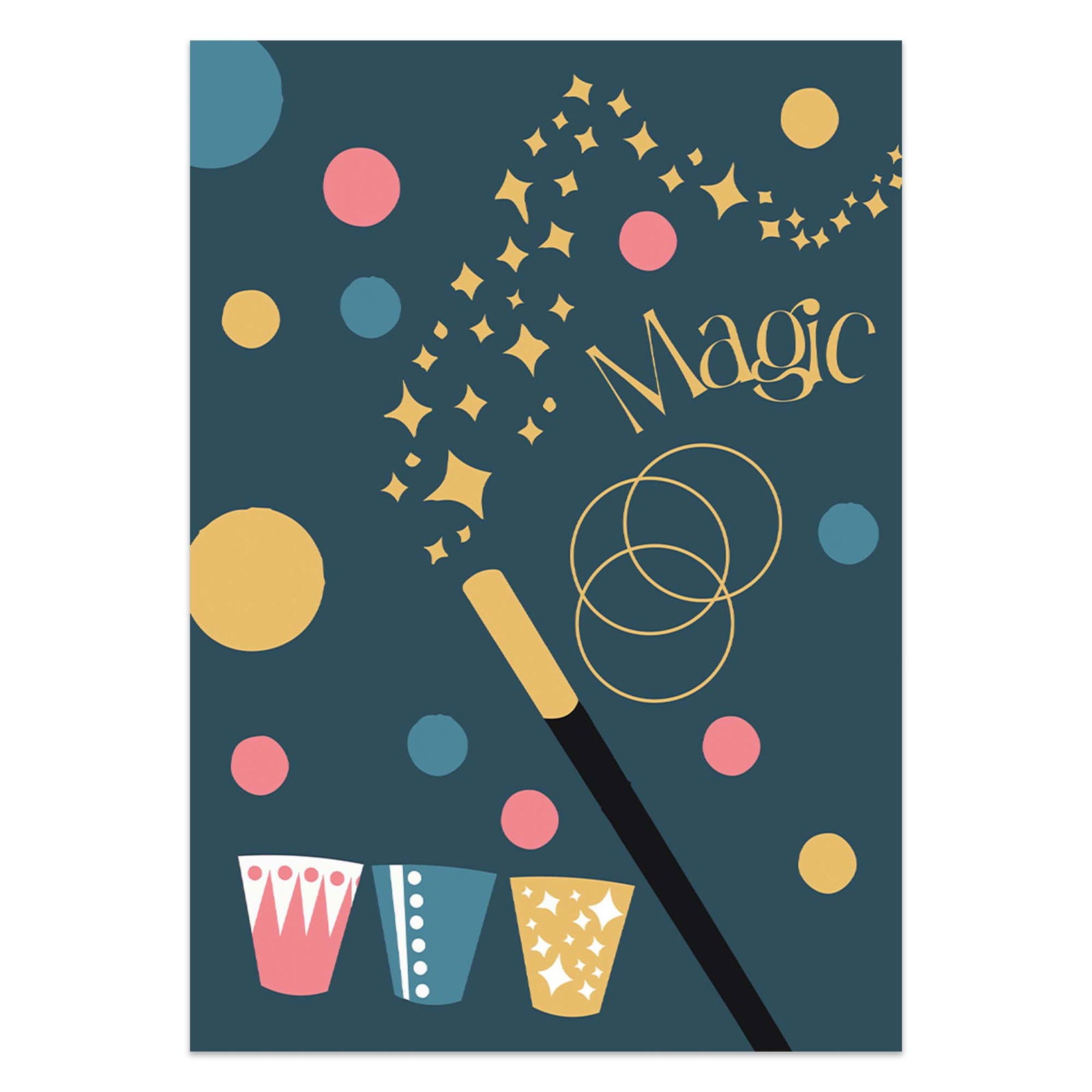 Magic Party Invitations - Mustard and Gray Ltd