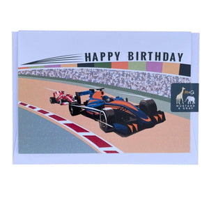 "Speed Dial" Racing Car Birthday Card