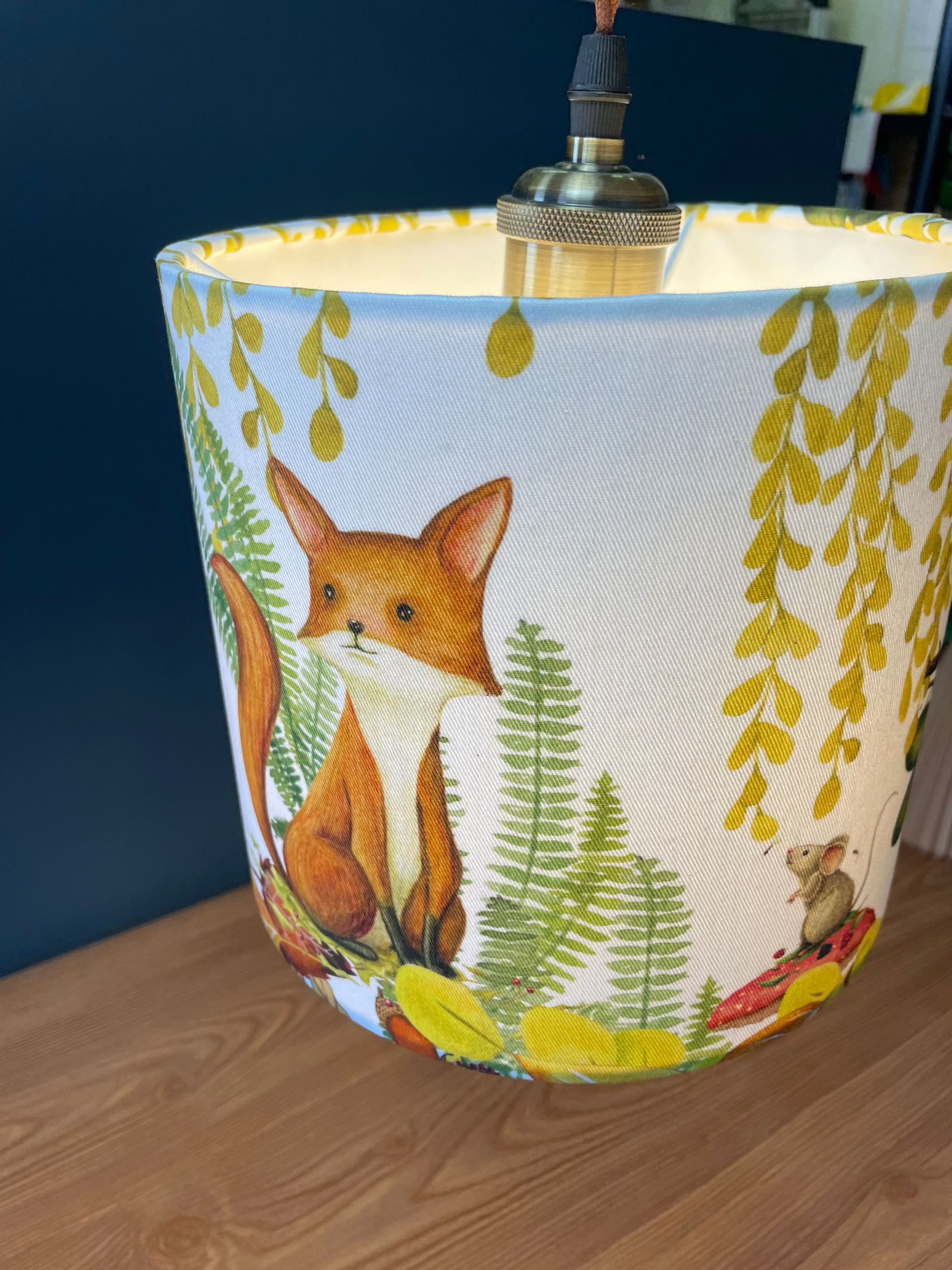 Nature Lamp Shade - Mustard and Gray Ltd