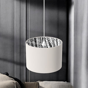 Cream & Silver Birch Lamp Shade