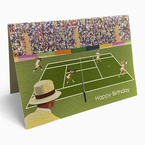 Tennis Birthday Card - Mustard and Gray Ltd