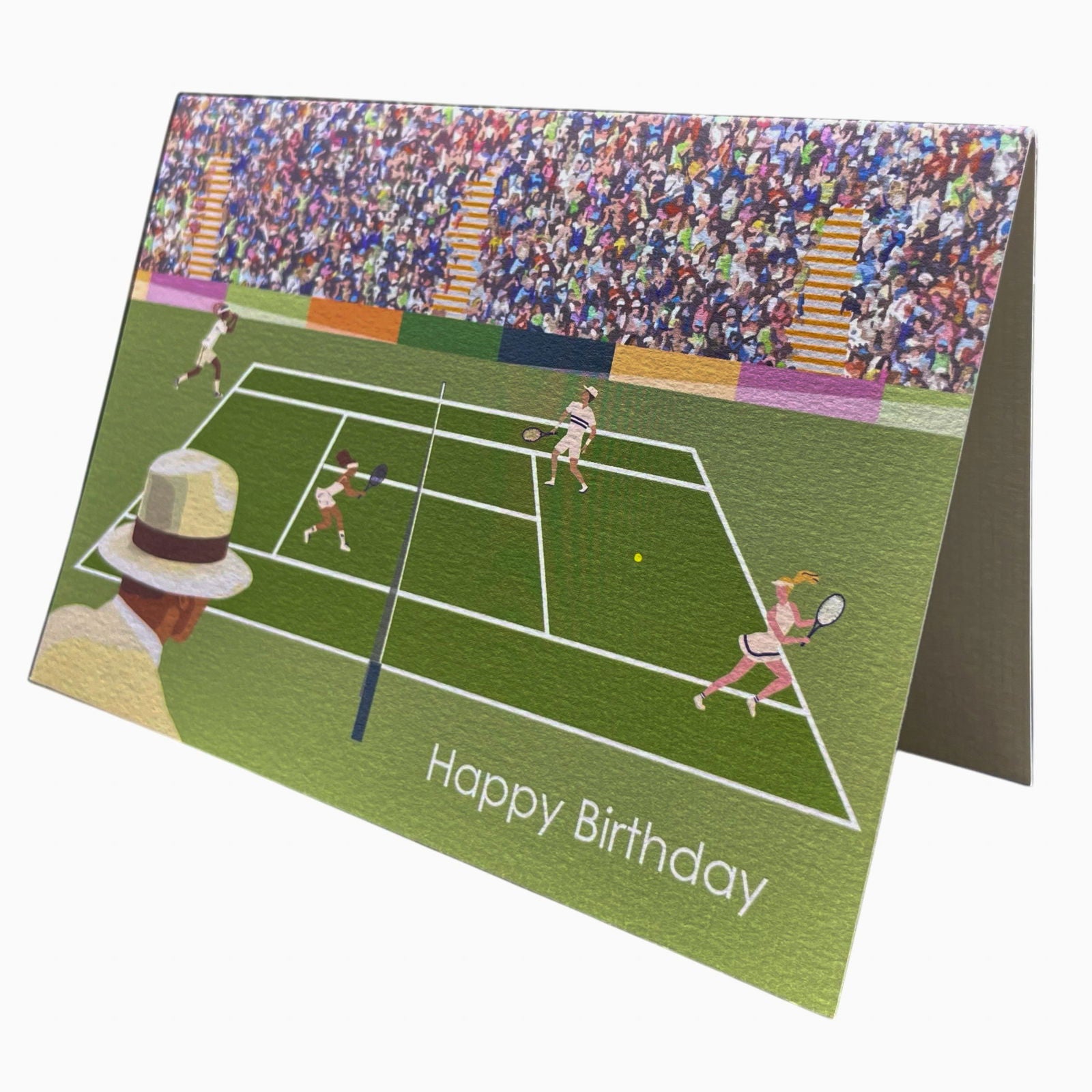 Tennis Birthday Card - Mustard and Gray Ltd