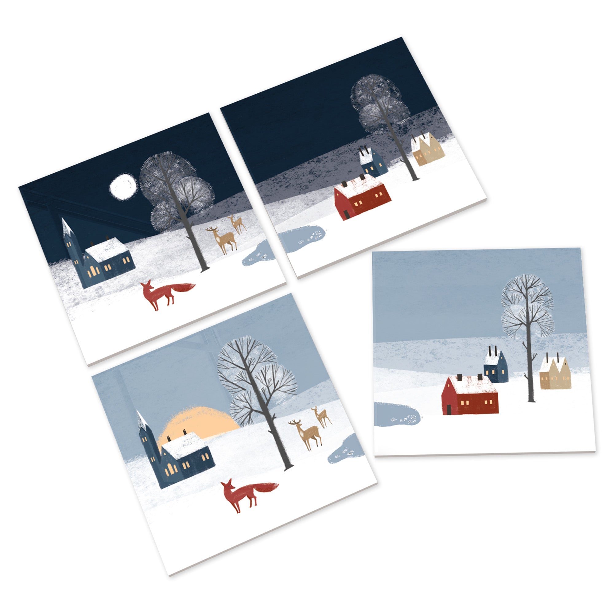 Winter Fox Ceramic Coasters