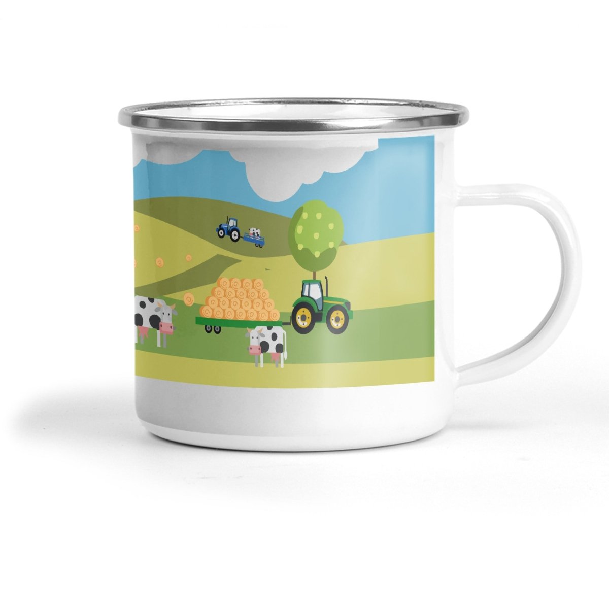 Bramble Hill Farm Tractor Enamel Camping Mug