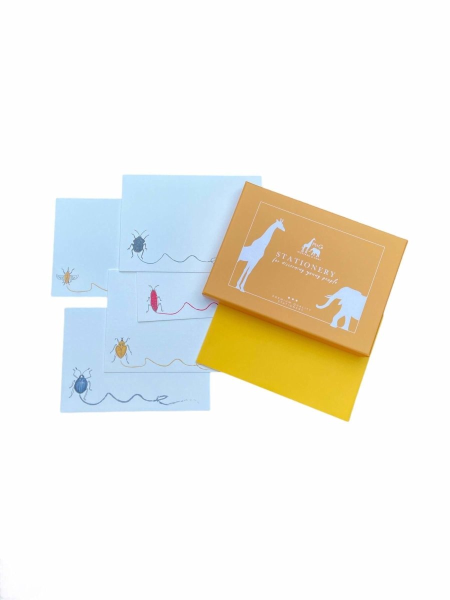 Buggy Scribble Notecard Set - Mustard and Gray Ltd