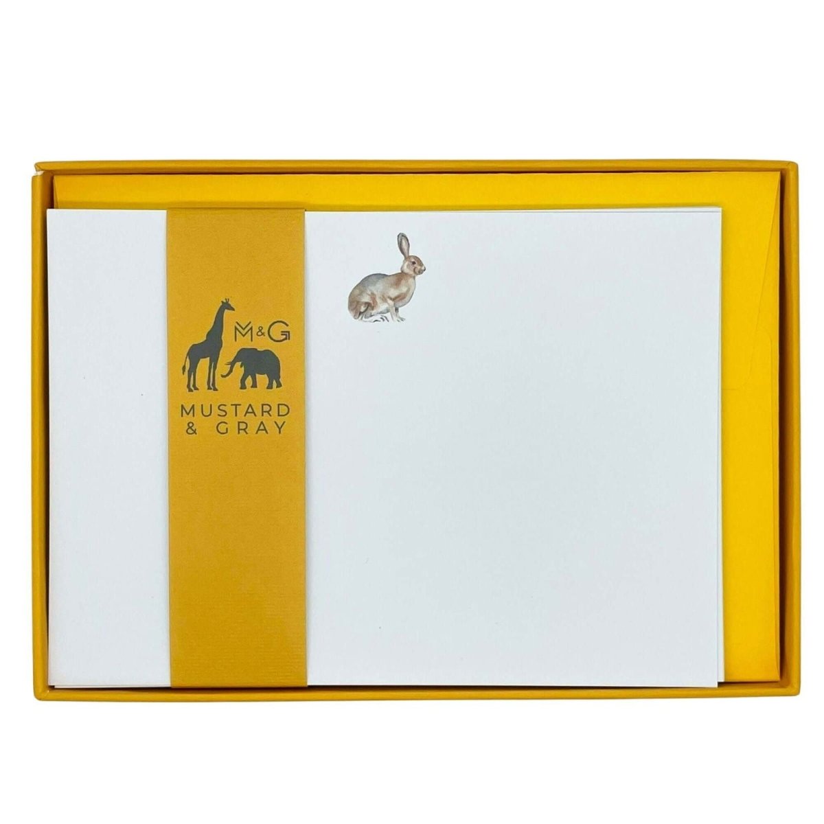 Bunny Notecard Set - Mustard and Gray Ltd