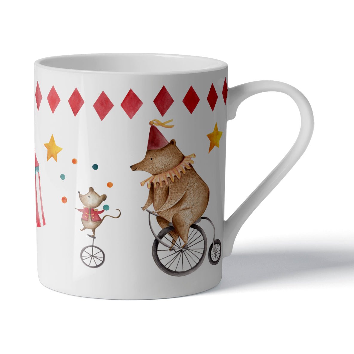 Circus Kids' China Mug - Mustard and Gray Ltd