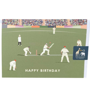 Cricket "The Test" Birthday Card - Mustard and Gray Ltd