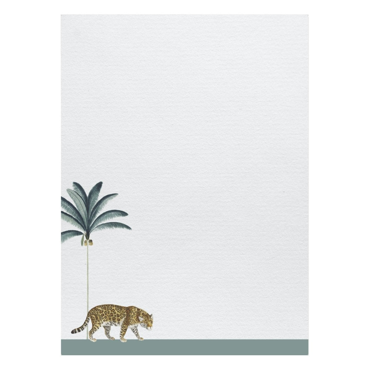 Darwin Leopard Letter Paper - Laid A5 Writing Paper - Mustard and Gray Ltd