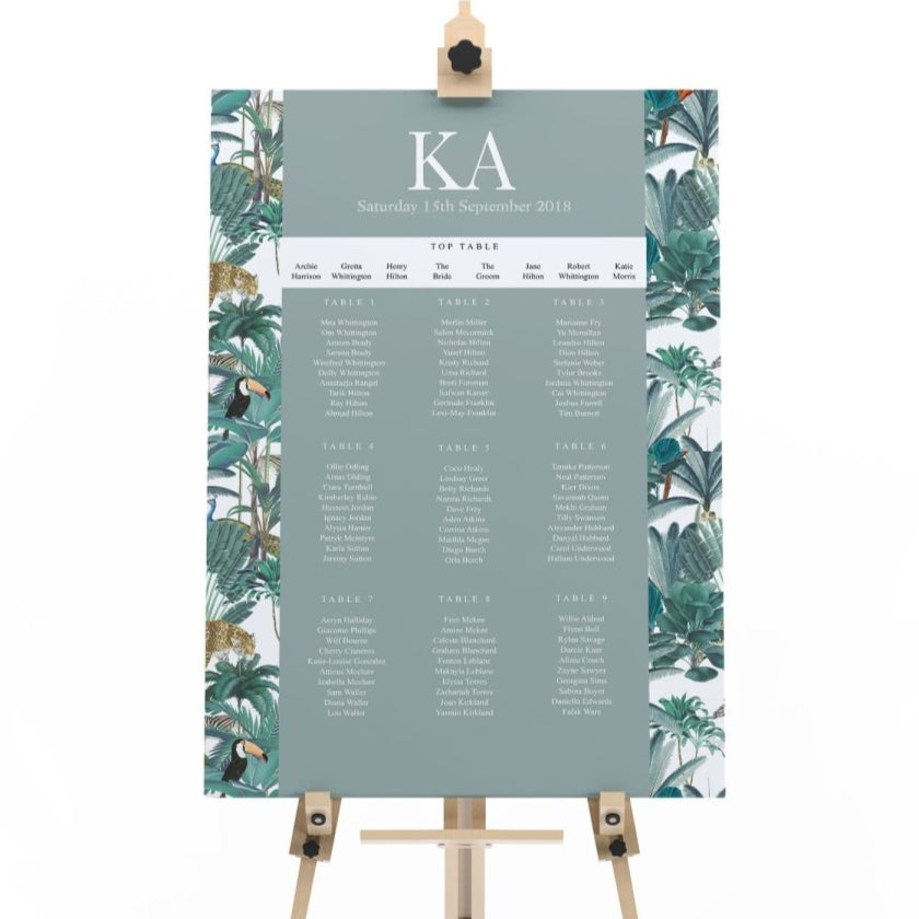 Darwin Table Plan