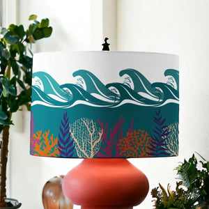 Deep Blue Sea Day Lamp Shade - Mustard and Gray Ltd