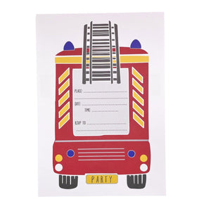 Fire Engine Party Invitations - Mustard and Gray Ltd