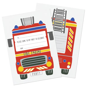 Fire Engine Party Invitations - Mustard and Gray Ltd