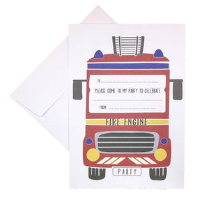 Fire Engine Party Invitations - Mustard and Gray Ltd