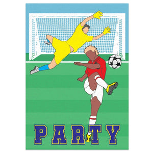 Football Birthday Party Invitations - Mustard and Gray Ltd