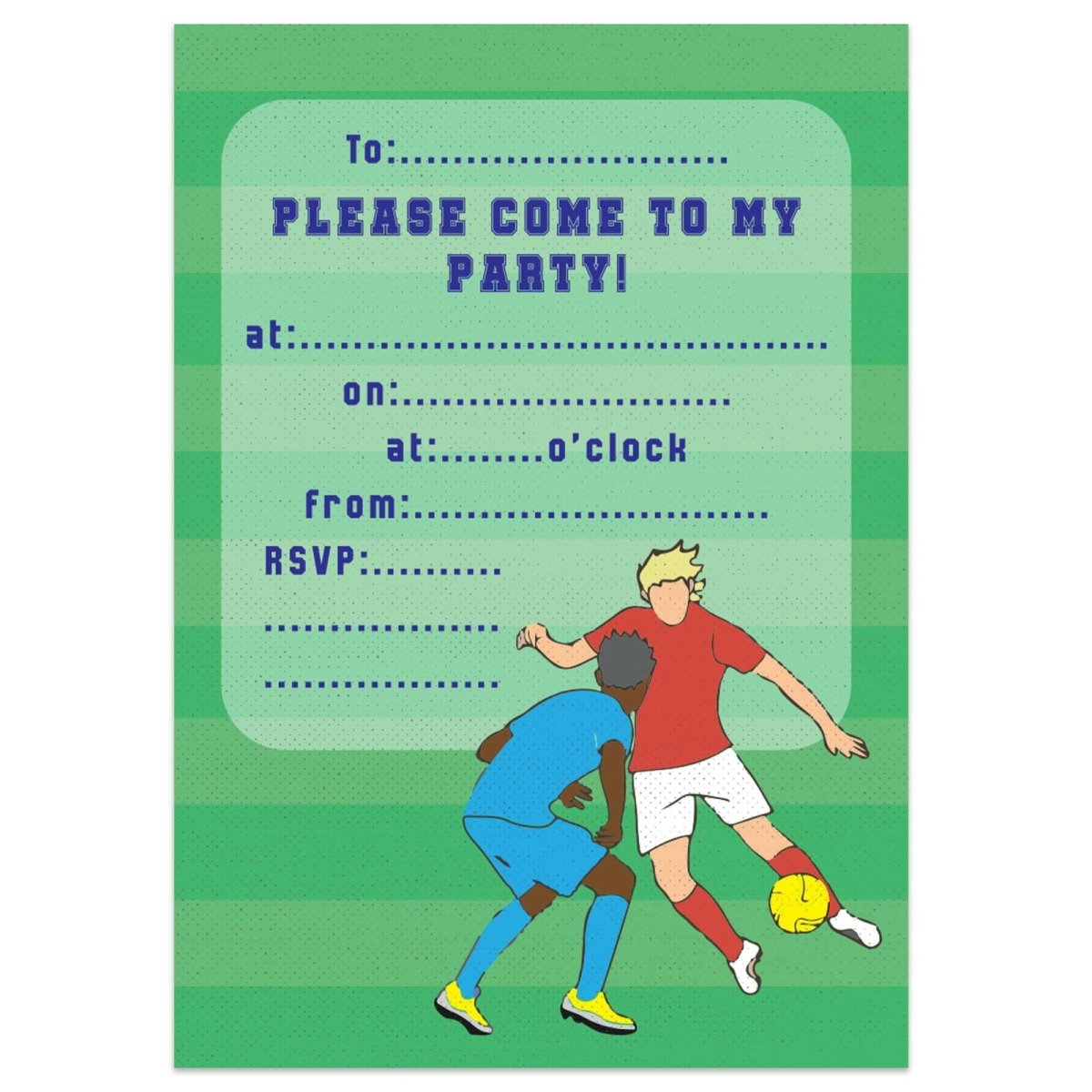 Football Birthday Party Invitations - Mustard and Gray Ltd