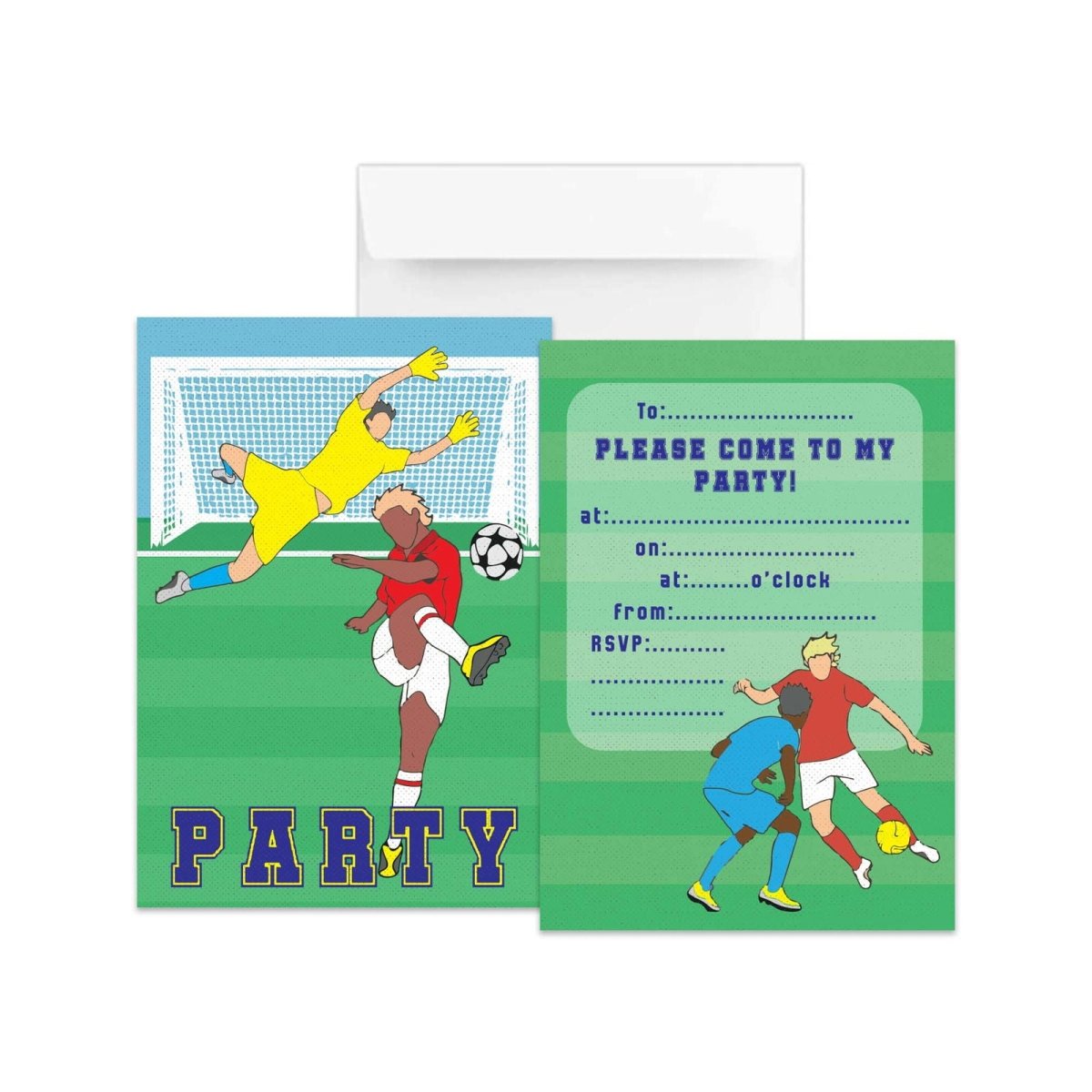 Football Birthday Party Invitations - Mustard and Gray Ltd