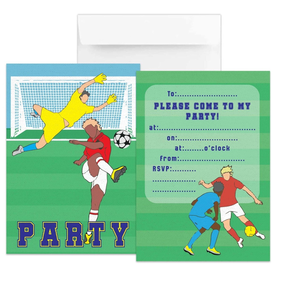 Football Birthday Party Invitations - Mustard and Gray Ltd