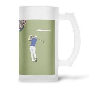 Golf The Fairway Frosted Beer Stein - Mustard and Gray Ltd