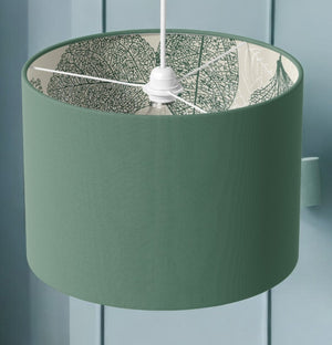 Green & Antiquarian Leaves Lamp Shade - Mustard and Gray Ltd