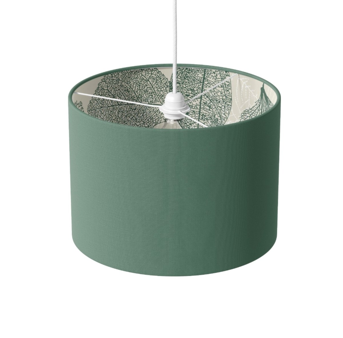 Green & Antiquarian Leaves Lamp Shade - Mustard and Gray Ltd