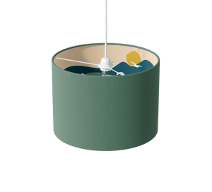 Green & Over the Hills Lamp Shade - Mustard and Gray Ltd