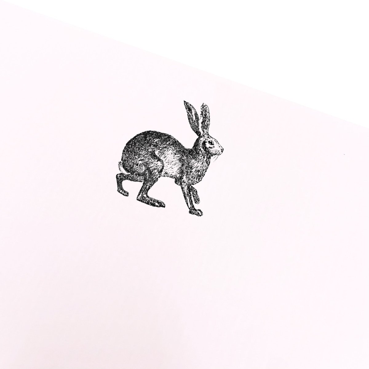 Hare Letter Paper - Laid A5 Writing Paper - Mustard and Gray Ltd