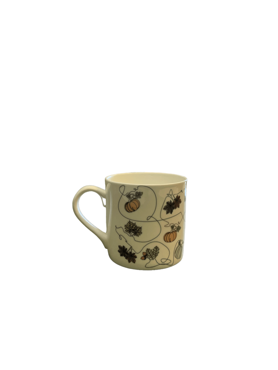 Ink and Hue Autumn Large Mug - Mustard and Gray Ltd