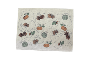 Ink and Hue Autumn Placemats (Set of Four) - Mustard and Gray Ltd