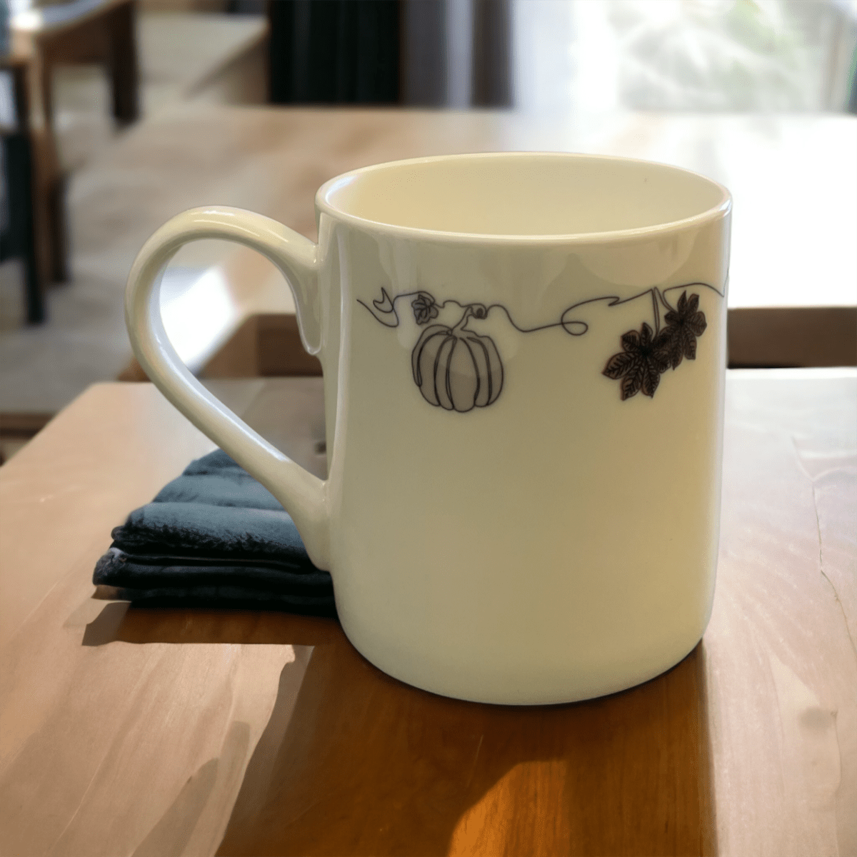 Ink and Hue Autumn Small Mug - Mustard and Gray Ltd