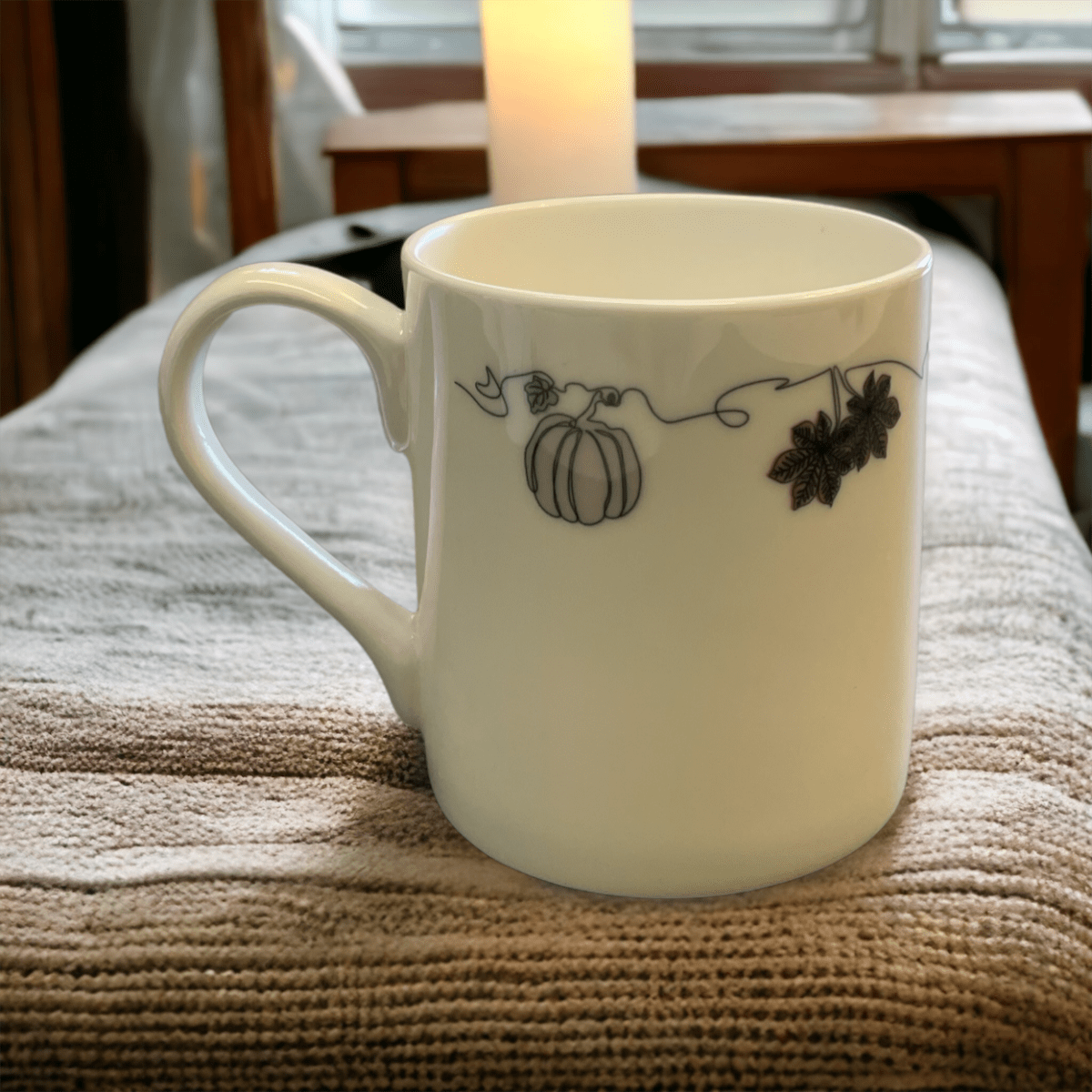 Ink and Hue Autumn Small Mug - Mustard and Gray Ltd