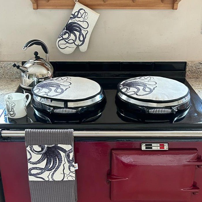 Kraken Can Can Circular Hob Covers - Mustard and Gray Ltd