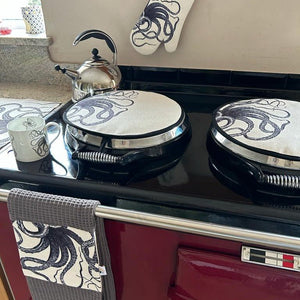 Kraken Can Can Circular Hob Covers - Mustard and Gray Ltd