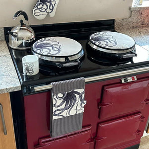 Kraken Can Can Circular Hob Covers - Mustard and Gray Ltd